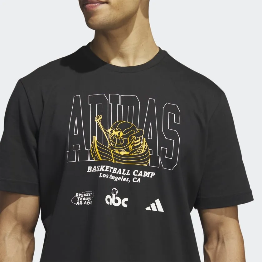 ADIDAS SUMMER CAMP LIL' STRIPE T-SHIRT - BLACK