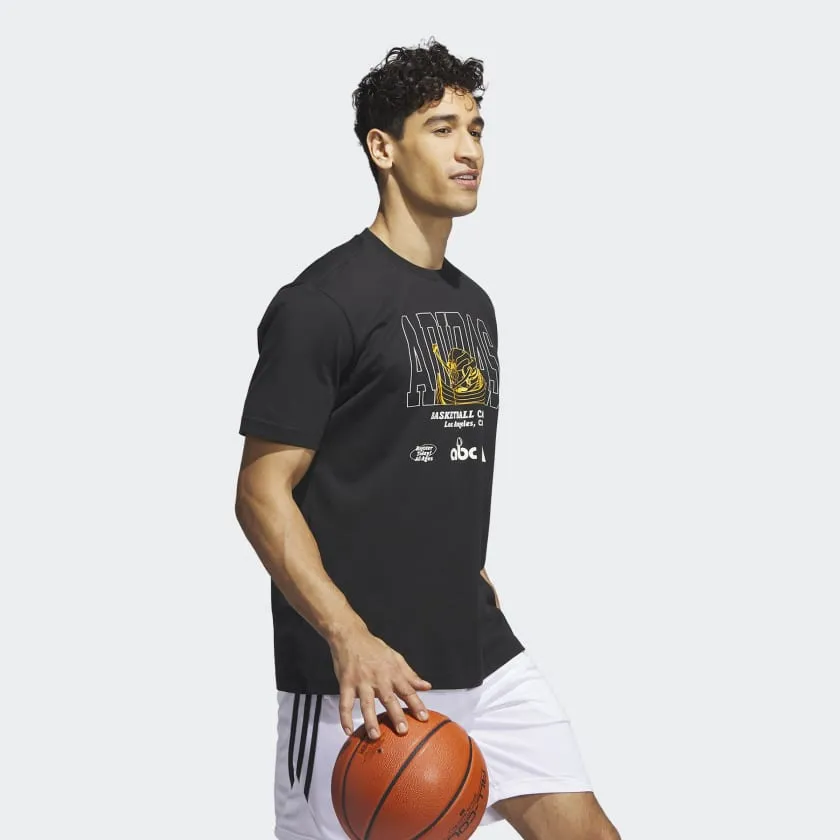 ADIDAS SUMMER CAMP LIL' STRIPE T-SHIRT - BLACK