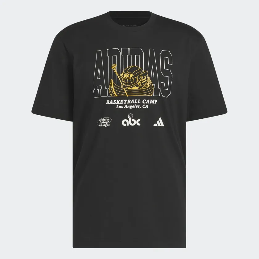 ADIDAS SUMMER CAMP LIL' STRIPE T-SHIRT - BLACK