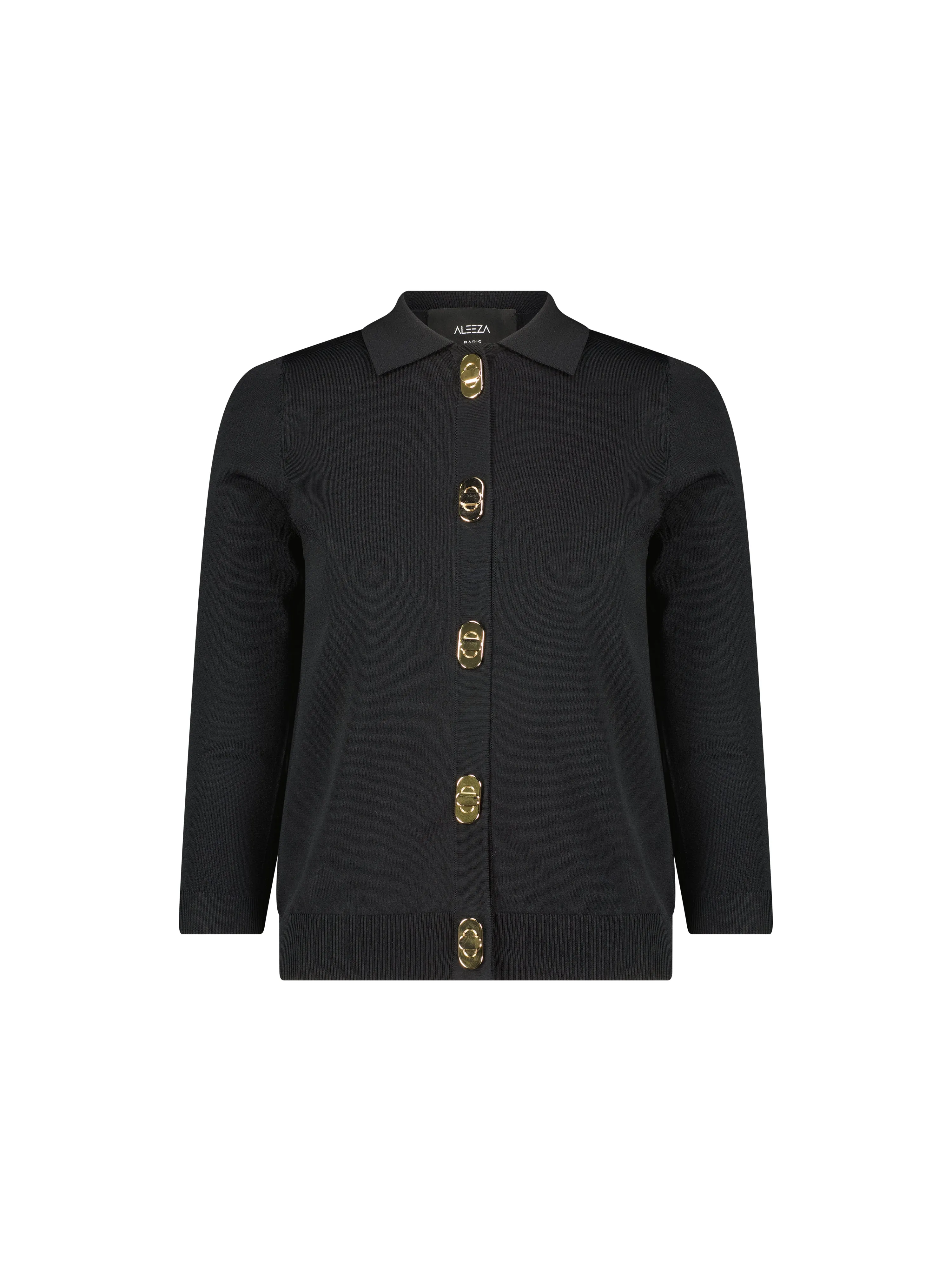 Barbara Gold Hardware Knit Cardigan
