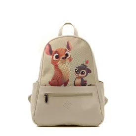 Beige Vivid Backpack Cute Pets