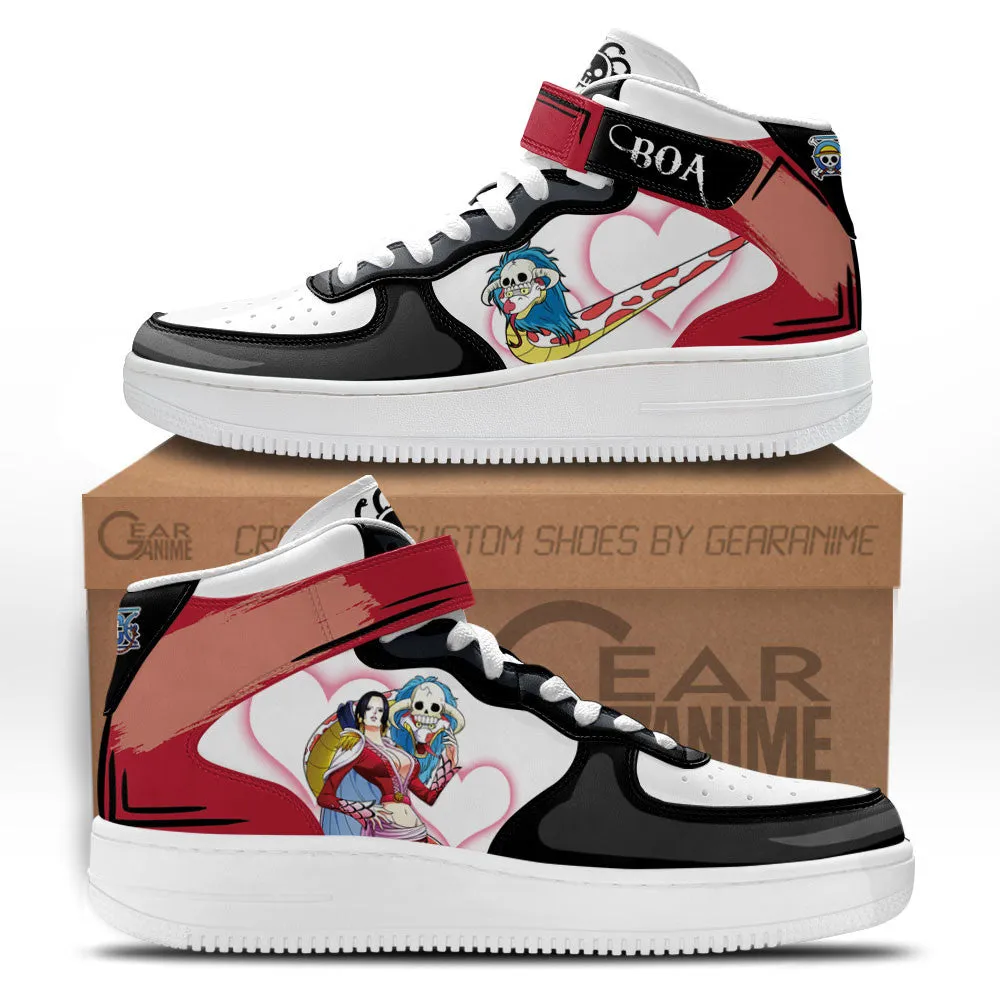 Boa Hancock Sneakers Air Mid Custom OP Anime Shoes