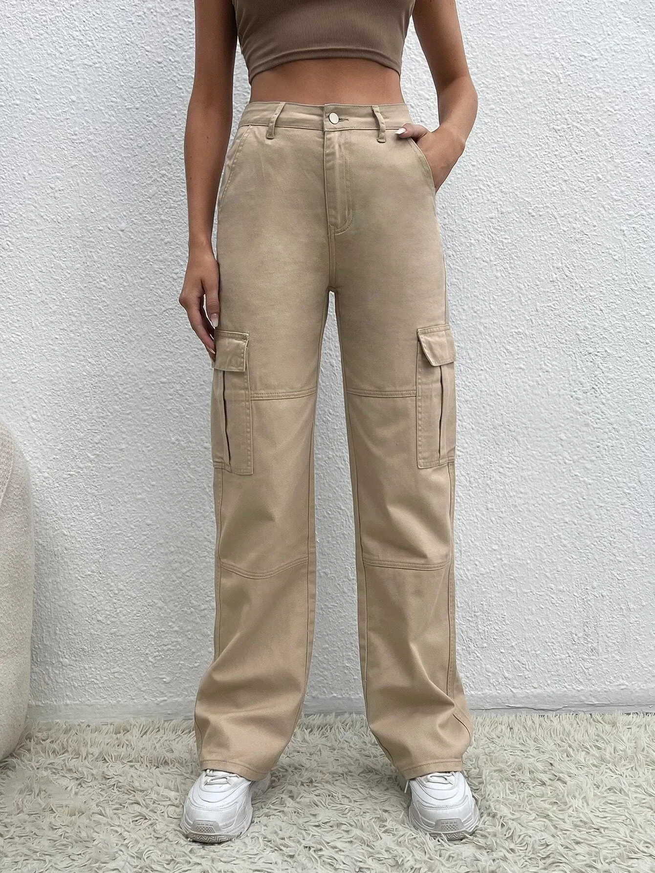 Button Flap Pocket Cargo Jean