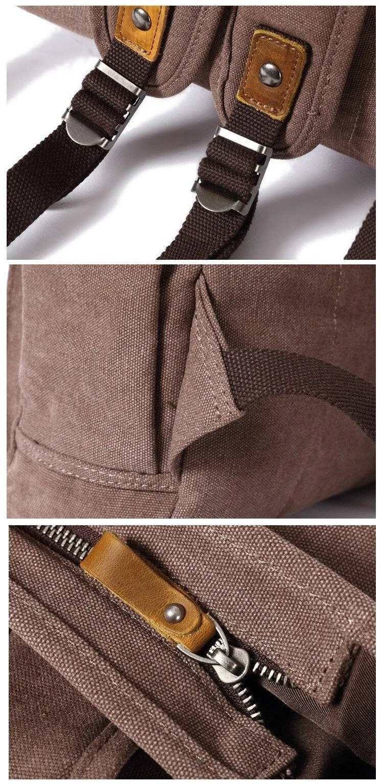Canvas Leather Backpack
