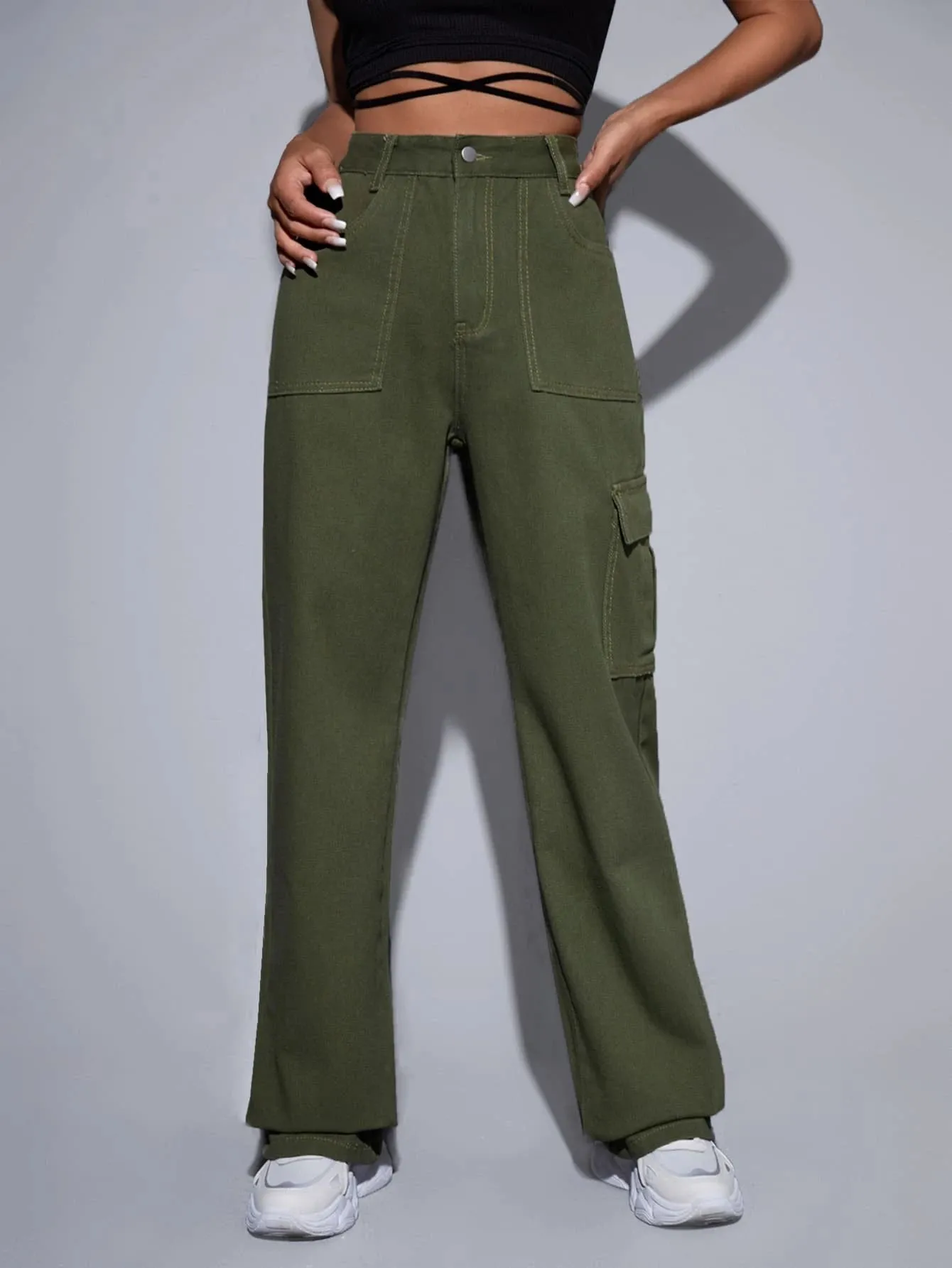 Cargo High Waist Jeans