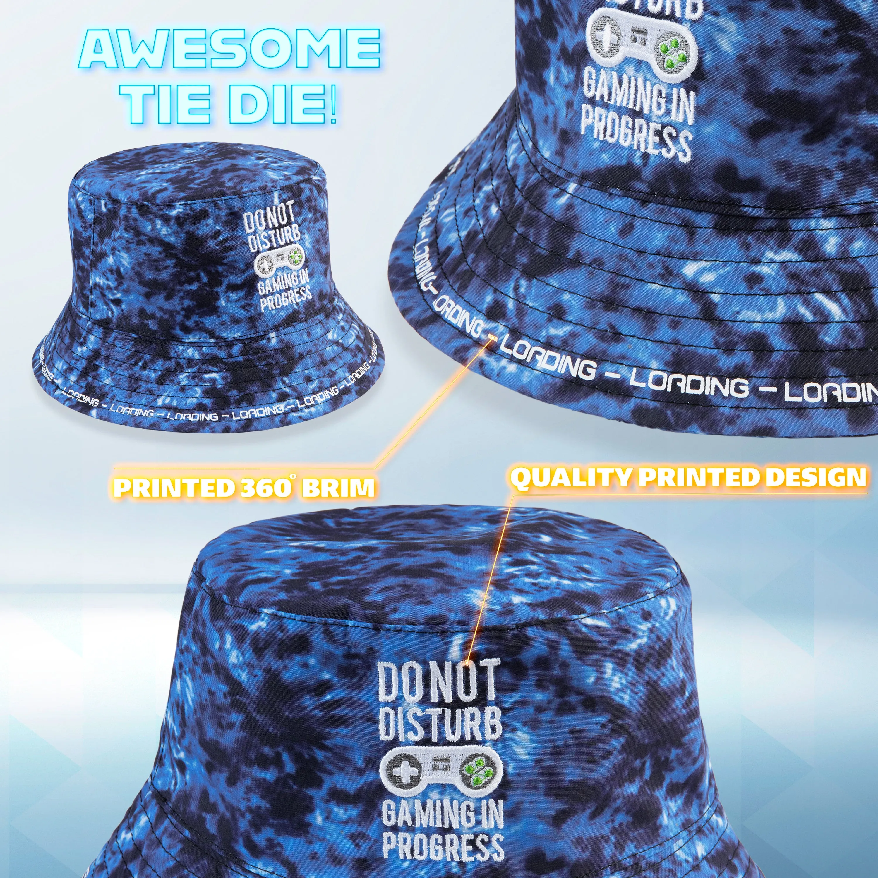 CityComfort Bucket Hat Kids Gamer Sun Hat for Boys and Girls