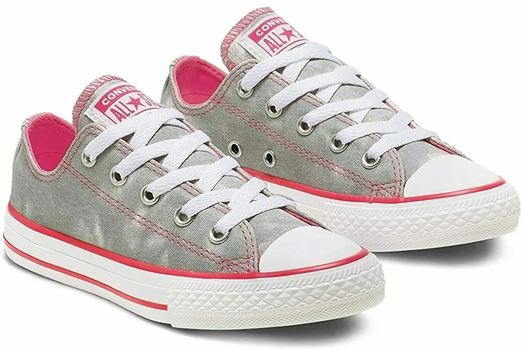 Converse Chuck Taylor All Star Ctas OX 664271 Pre School Kids Grey Shoes AMRS679