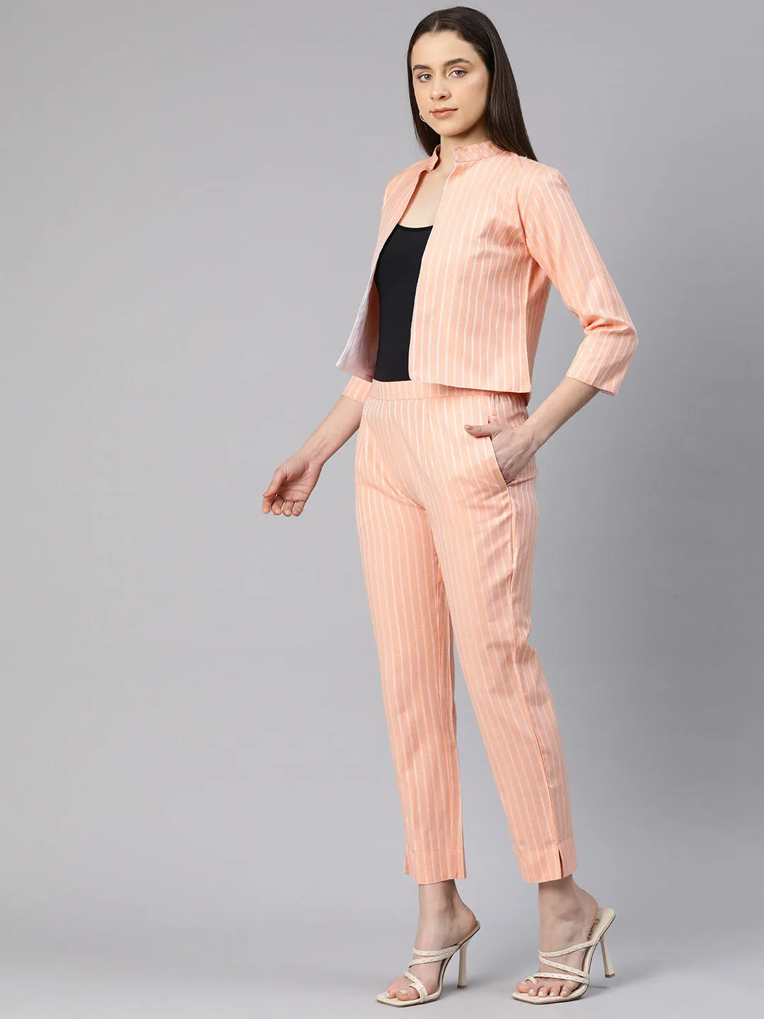 Cottinfab Striped Two-Piece Formal Suit