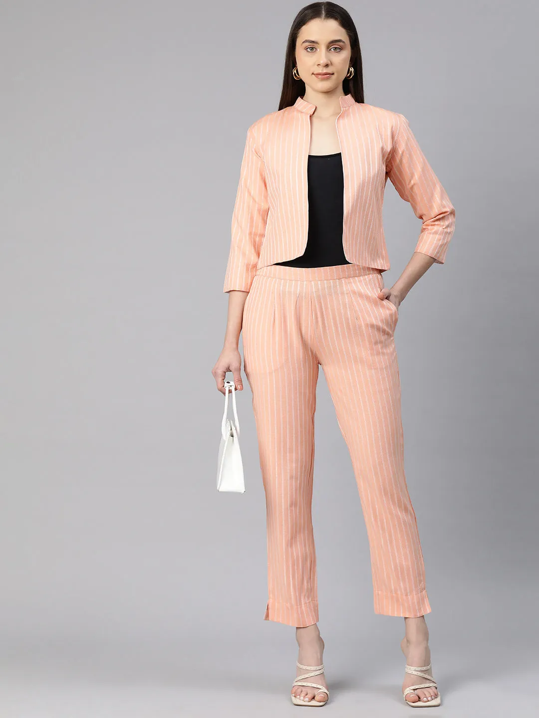 Cottinfab Striped Two-Piece Formal Suit