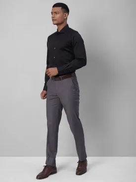 Cotton Stretch Black SLIM FIT Full Sleeve Formal Mens Plain Shirt