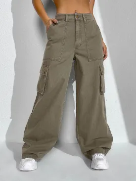 Denim Flap Pocket Cargo Jean
