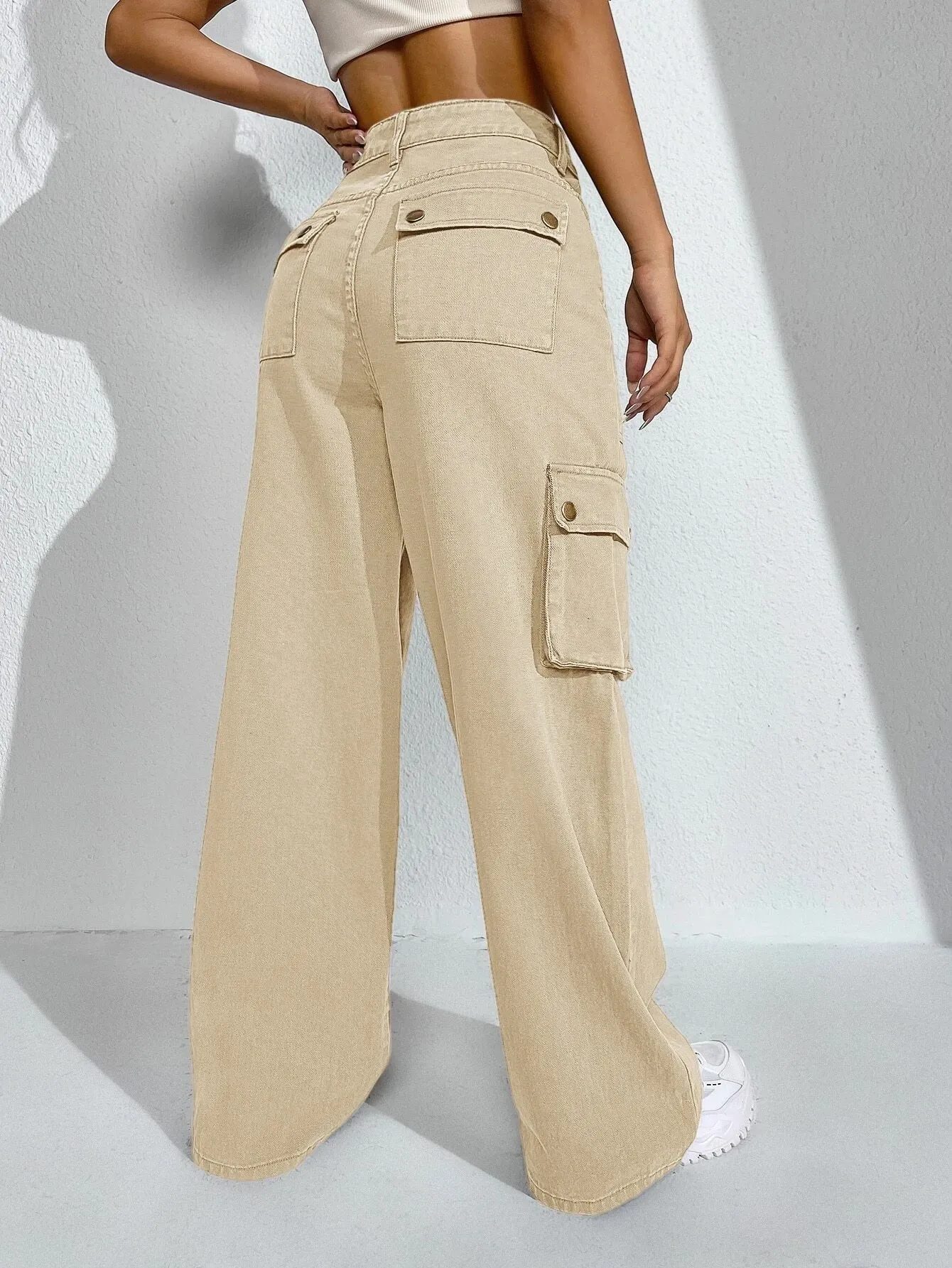 Denim Flap Pocket Cargo Jean