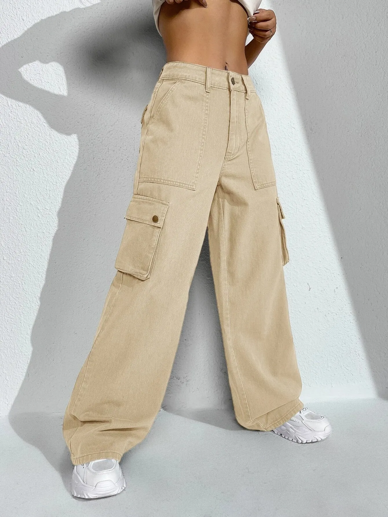 Denim Flap Pocket Cargo Jean