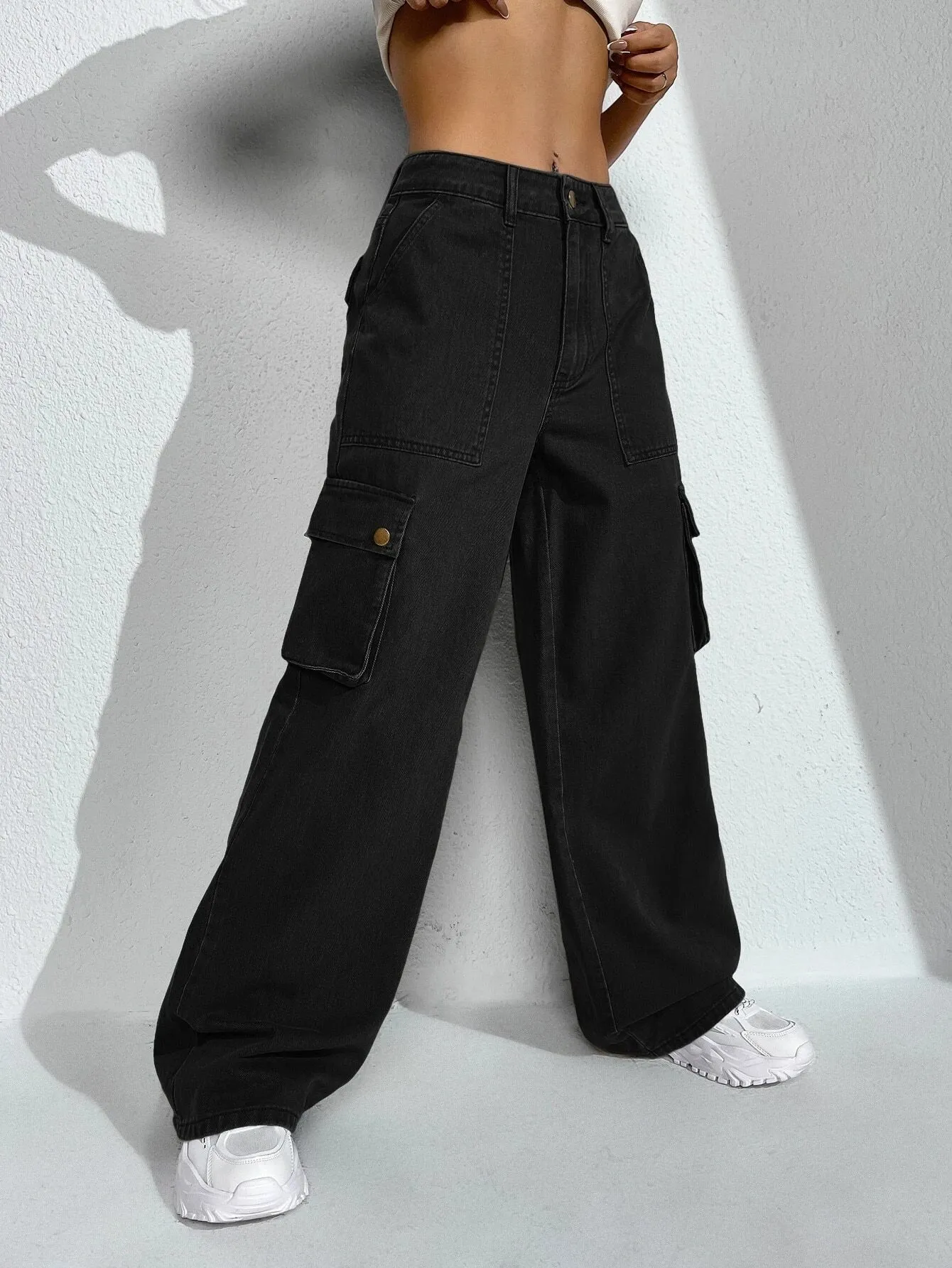 Denim Flap Pocket Cargo Jean