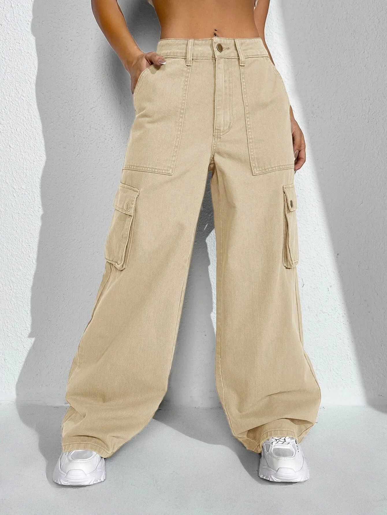 Denim Flap Pocket Cargo Jean