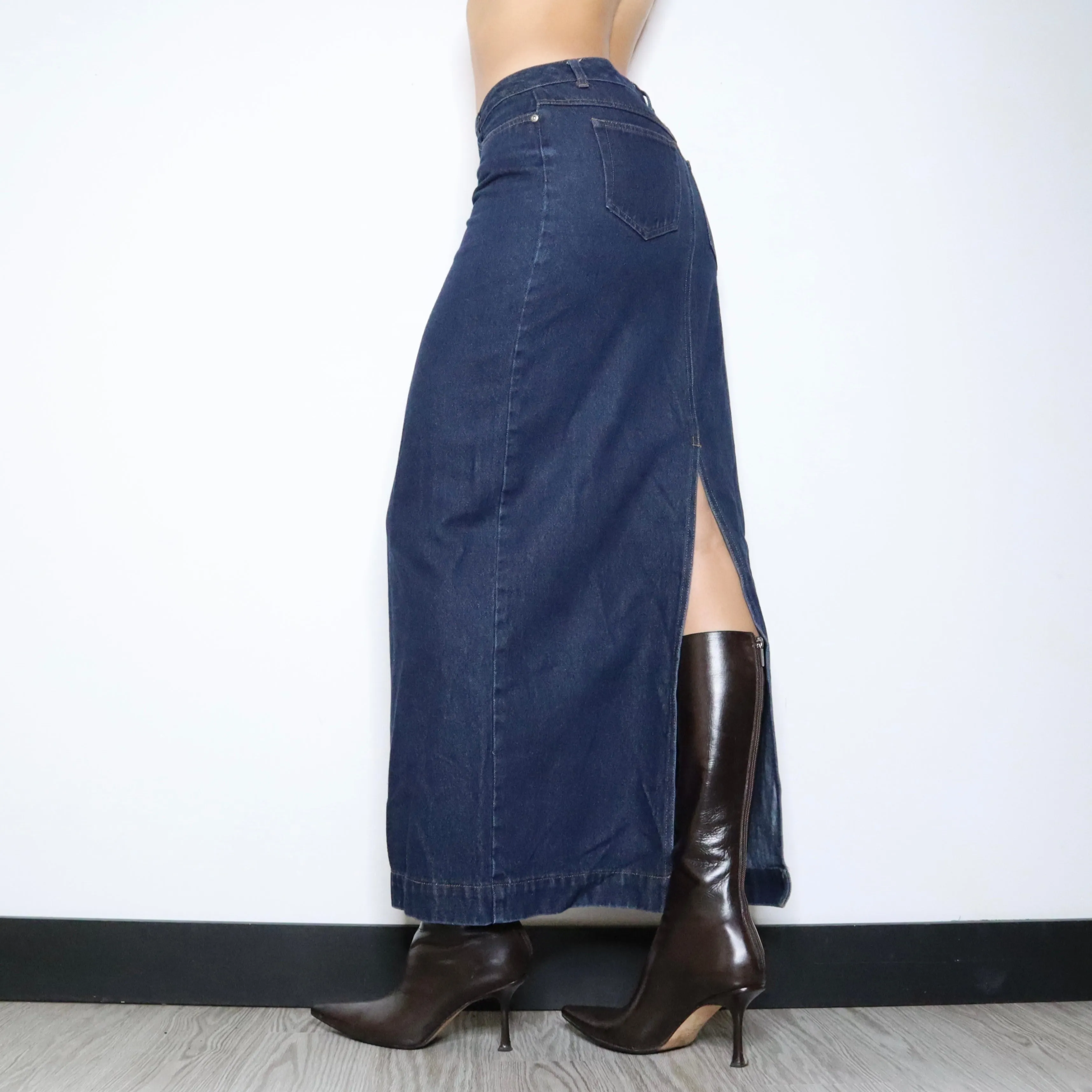 Denim Maxi Skirt (S-M)