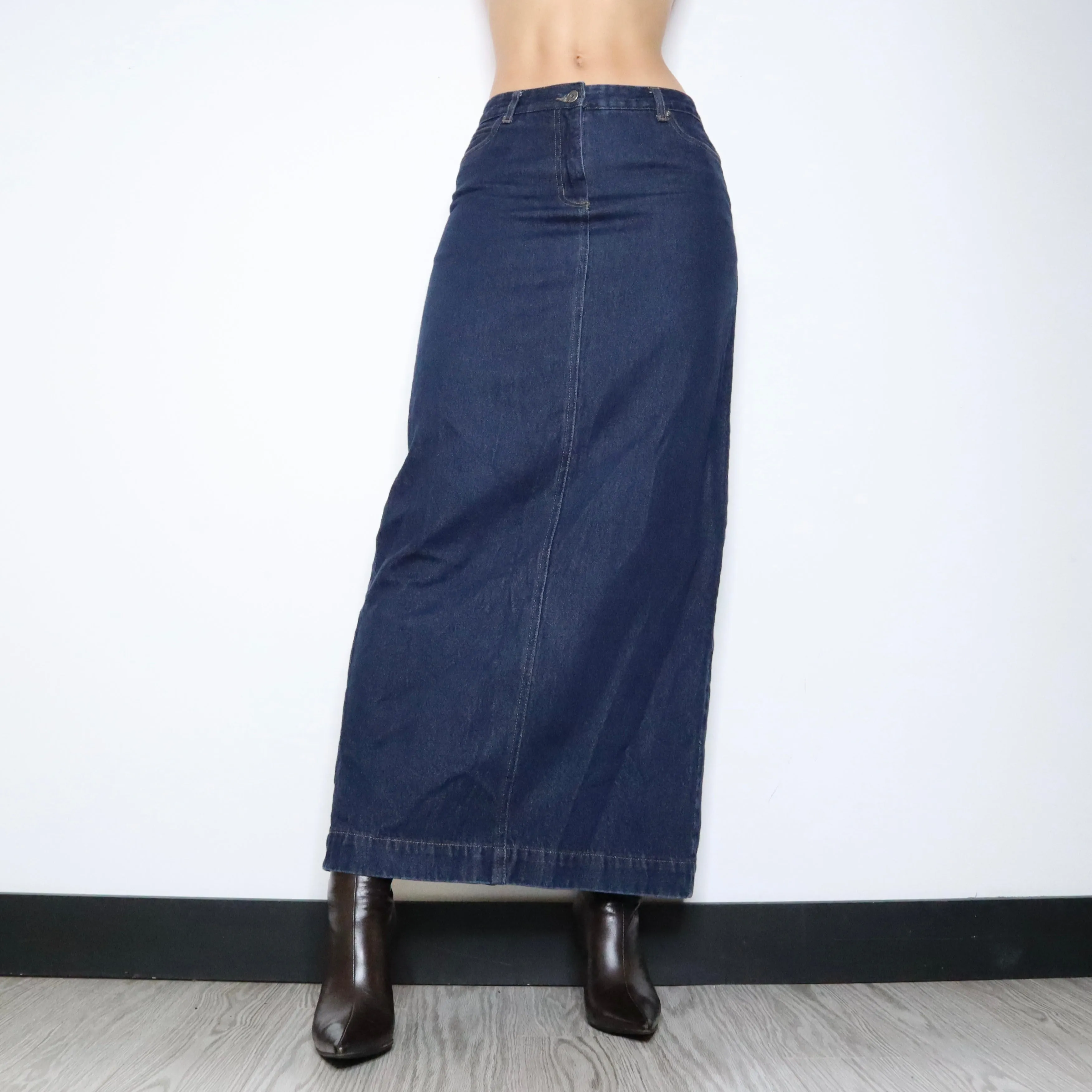 Denim Maxi Skirt (S-M)