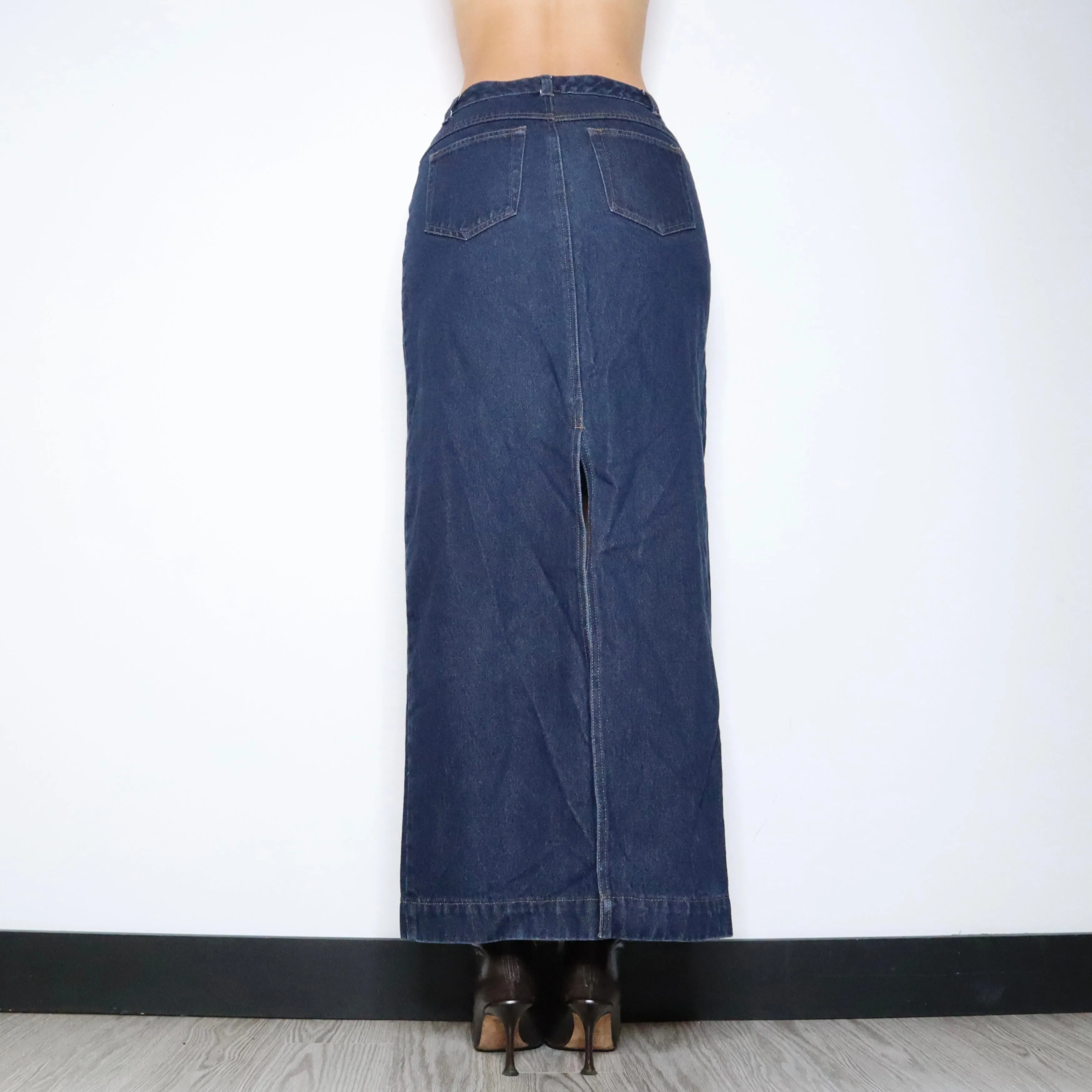 Denim Maxi Skirt (S-M)
