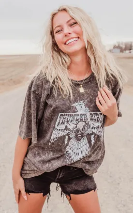 Desert Thunderbird Mineral Wash T-Shirt - Black | FINAL SALE