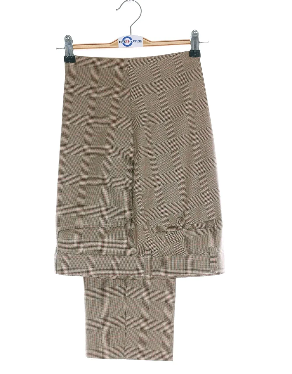 Double Breasted Suit | Brown Prince Of Wales Check Suit