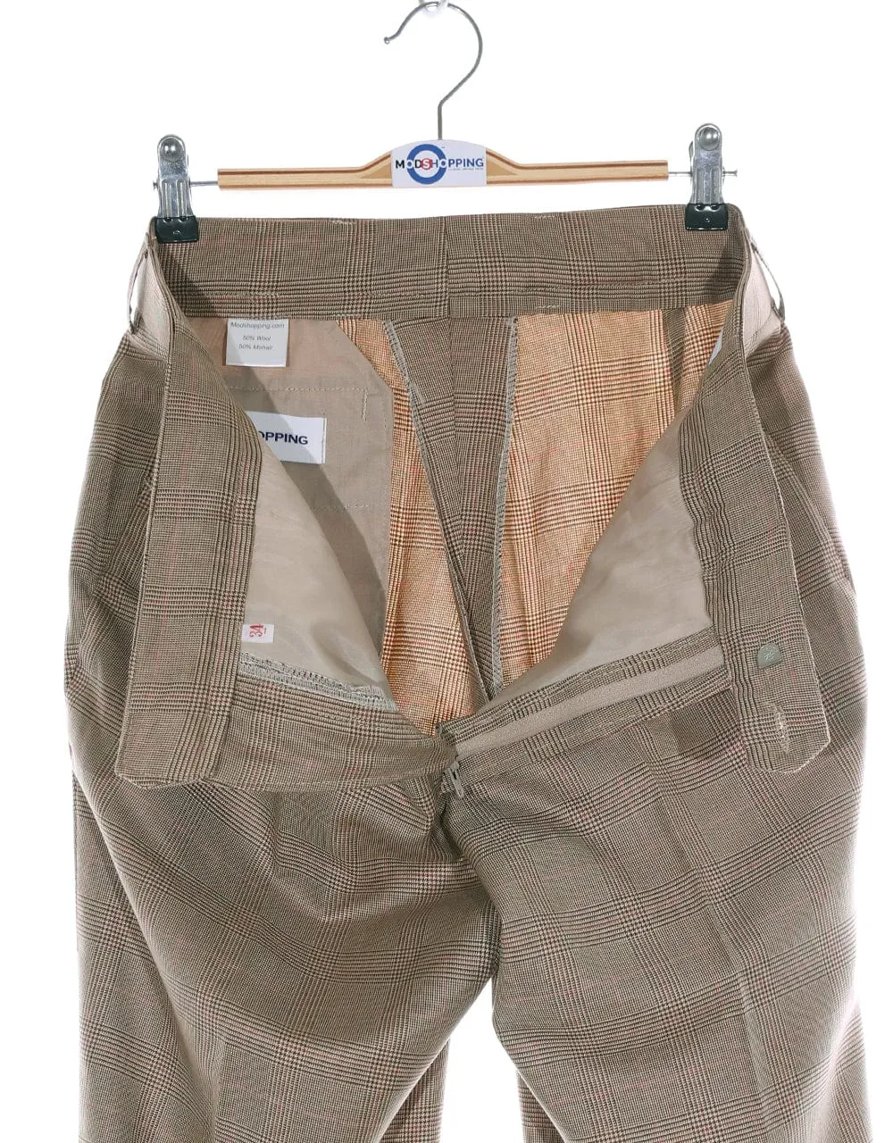 Double Breasted Suit | Brown Prince Of Wales Check Suit