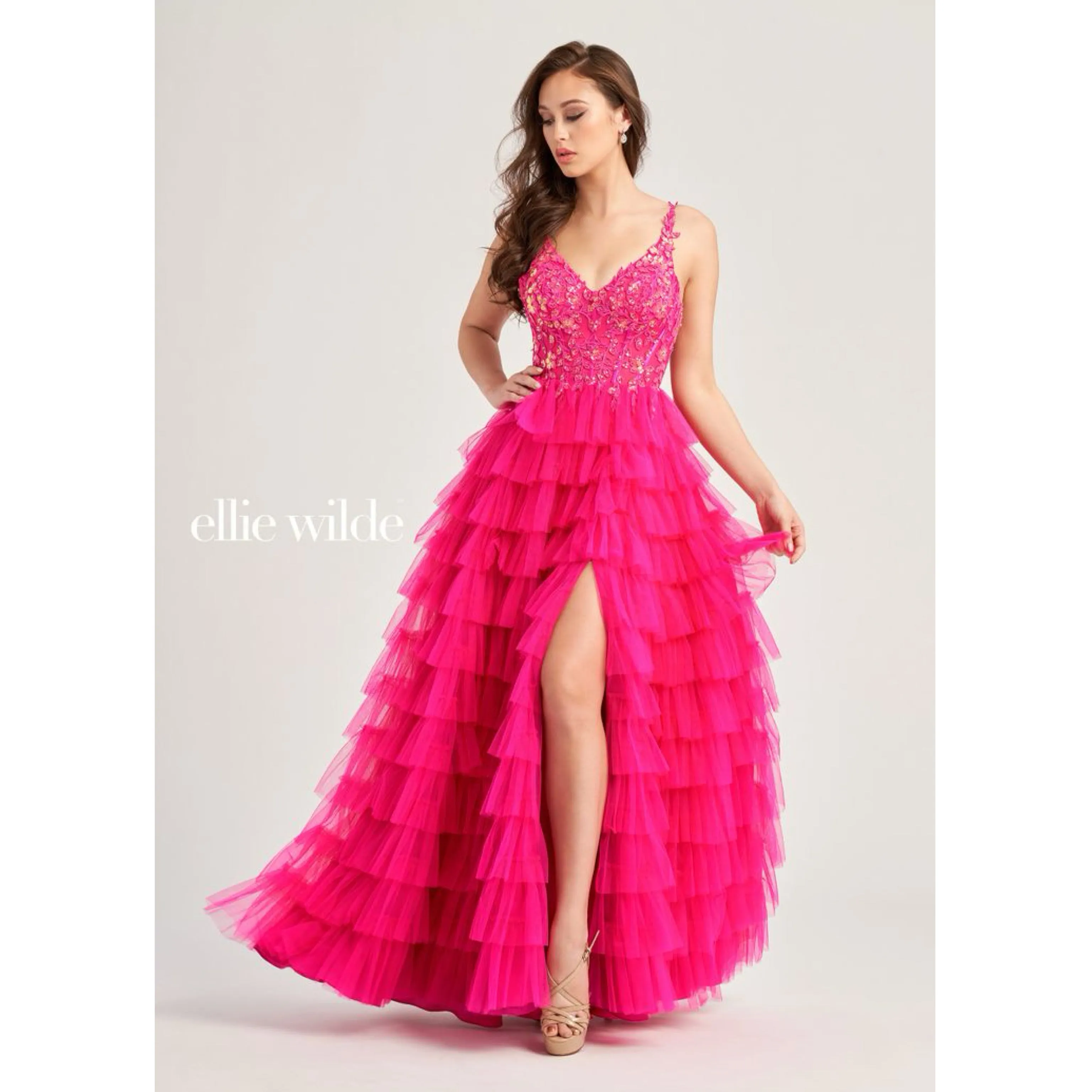 Ellie Wilde hot pink dress, size 00