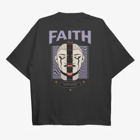 Faith Oversized Black Tshirt