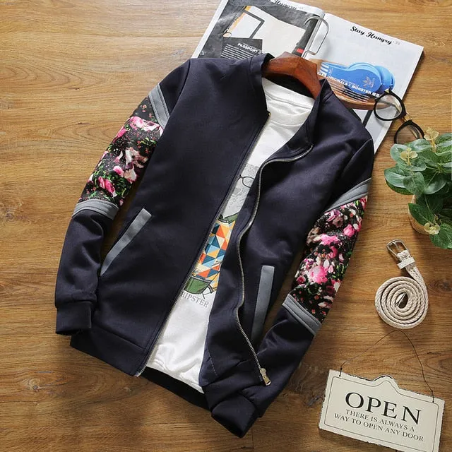 Floral Spring Jacket Bomber   2019 Spring Causal Flowers Floral Basic Jackets
