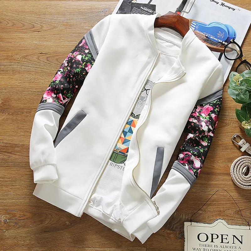 Floral Spring Jacket Bomber   2019 Spring Causal Flowers Floral Basic Jackets
