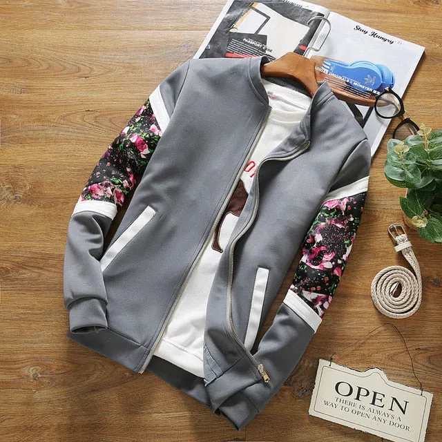 Floral Spring Jacket Bomber   2019 Spring Causal Flowers Floral Basic Jackets
