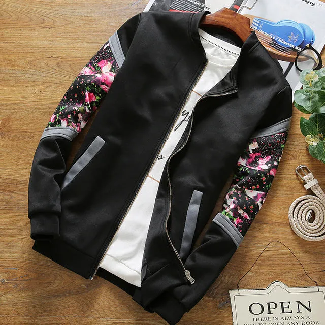 Floral Spring Jacket Bomber   2019 Spring Causal Flowers Floral Basic Jackets