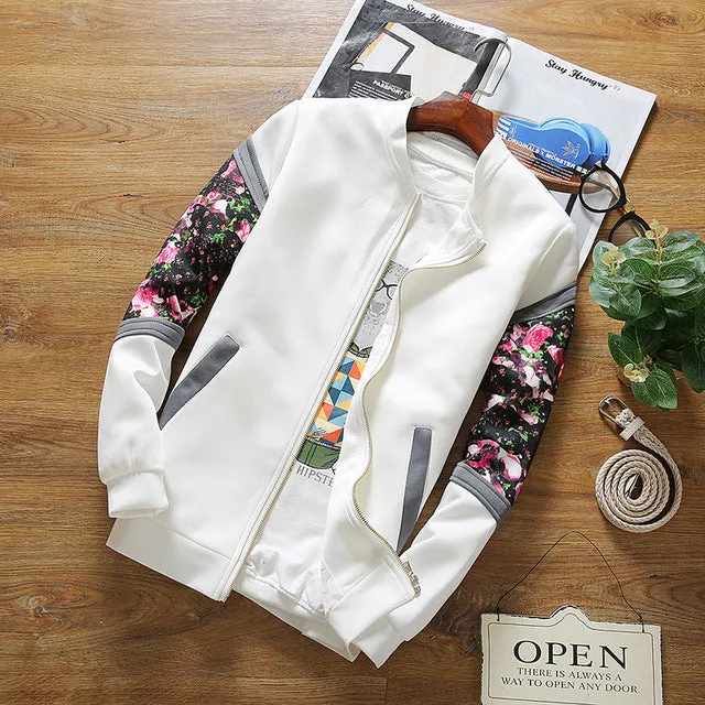 Floral Spring Jacket Bomber   2019 Spring Causal Flowers Floral Basic Jackets