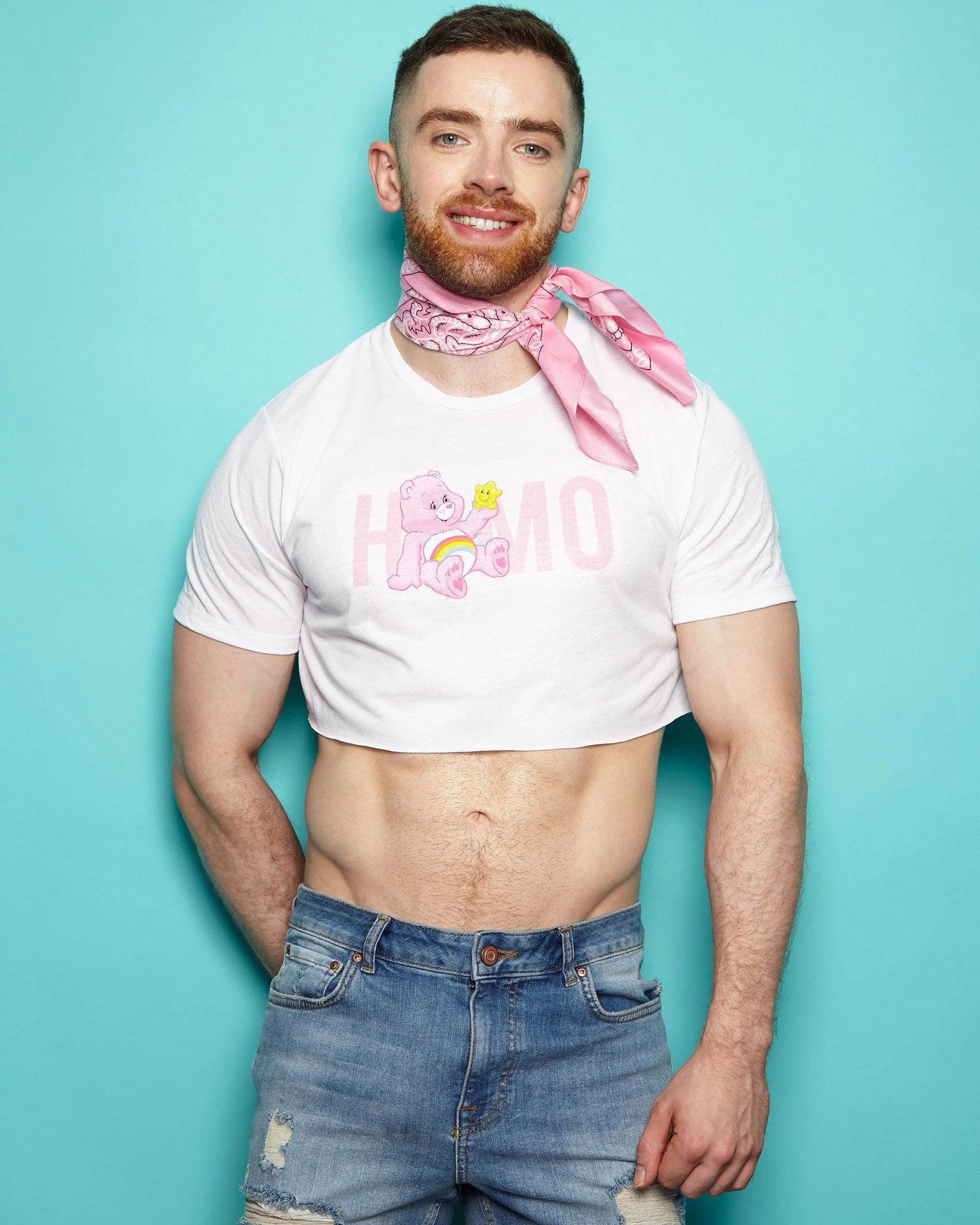 HOMO Bandana - Pink. Featured in SLIPPAGE Magazine.