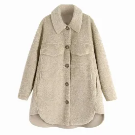 IRREGULAR FLEECE COAT