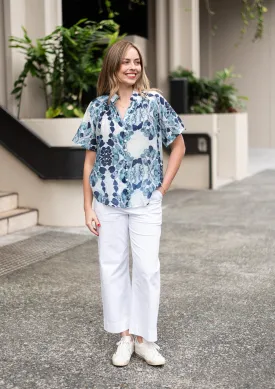 Isabella Blouse  |  Navy