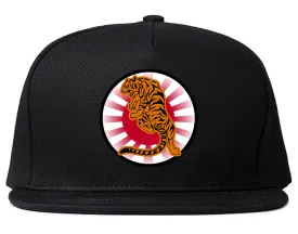 Japanese Tiger Rising Sun Mens Snapback Hat