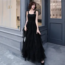 Layer Tulle Homecoming Dress Straps Long Formal Party Dress Evening Gown  564