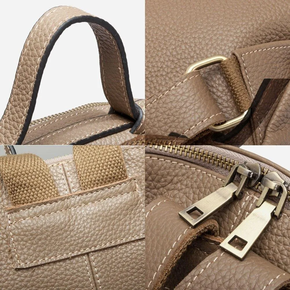 Leather Women Backpack Large Capacity Travel Bag  Girls Fashion Schoolbag