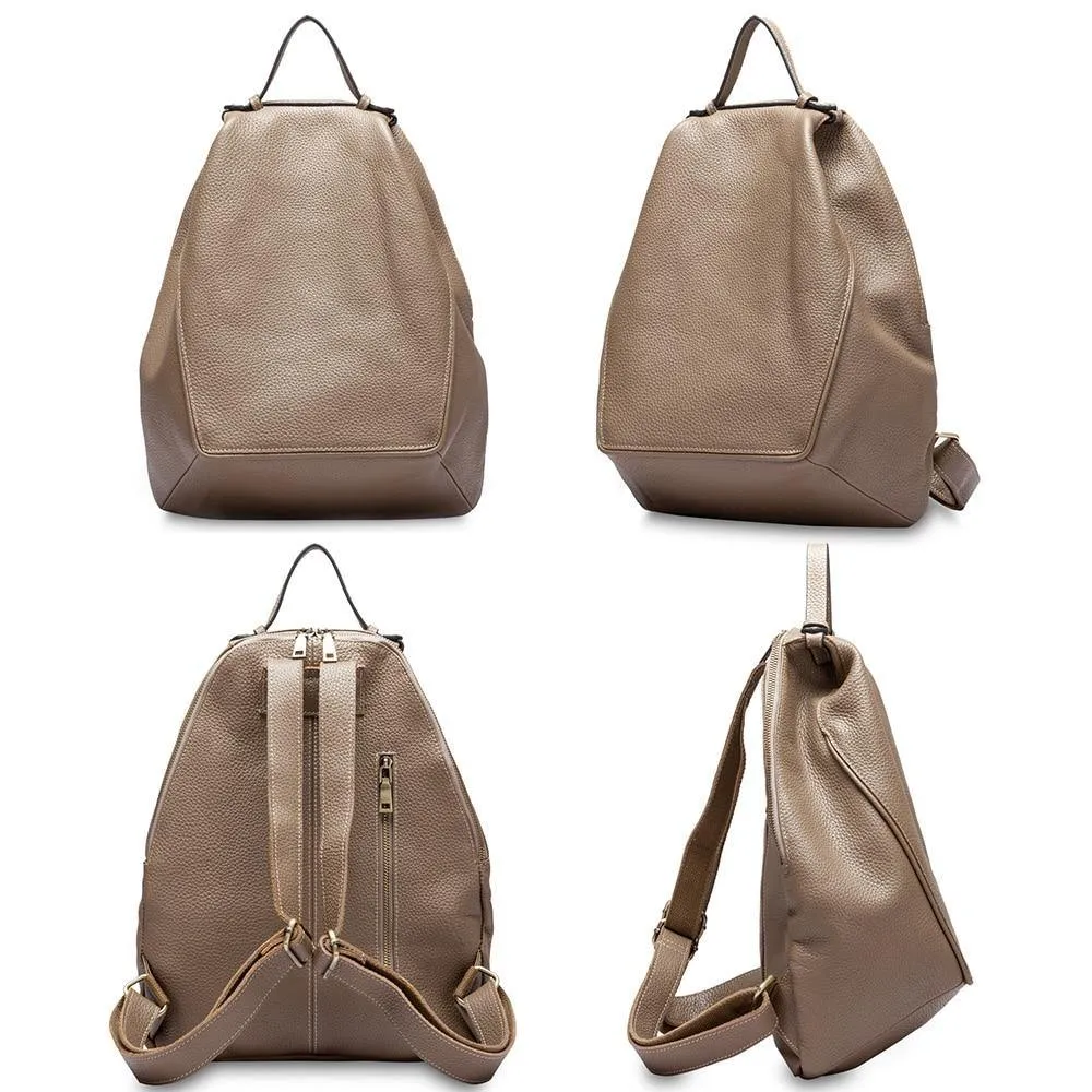 Leather Women Backpack Large Capacity Travel Bag  Girls Fashion Schoolbag