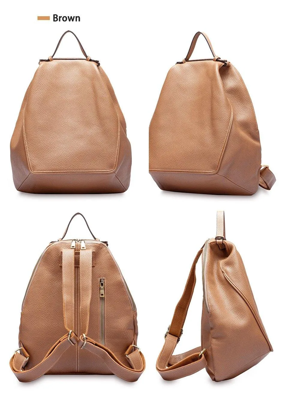 Leather Women Backpack Large Capacity Travel Bag  Girls Fashion Schoolbag
