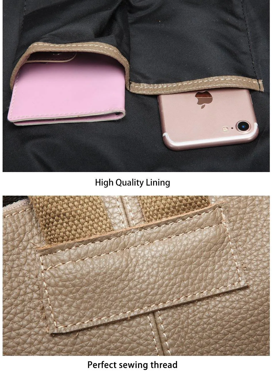 Leather Women Backpack Large Capacity Travel Bag  Girls Fashion Schoolbag