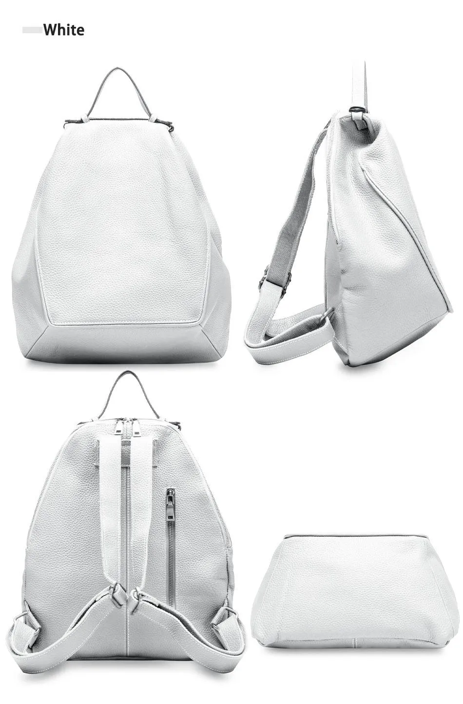 Leather Women Backpack Large Capacity Travel Bag  Girls Fashion Schoolbag