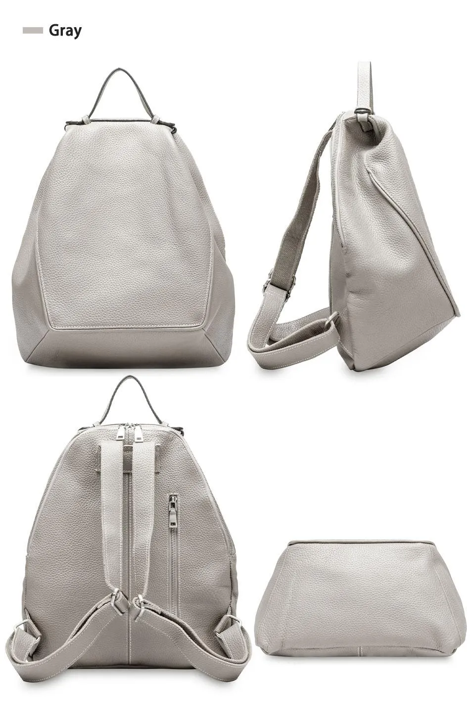 Leather Women Backpack Large Capacity Travel Bag  Girls Fashion Schoolbag