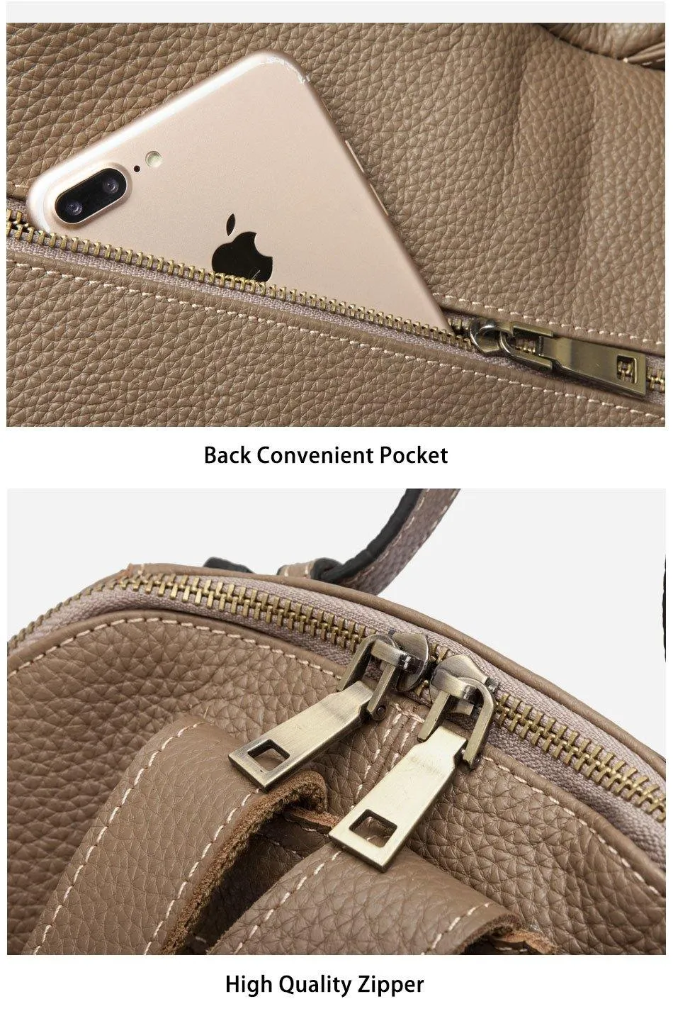 Leather Women Backpack Large Capacity Travel Bag  Girls Fashion Schoolbag