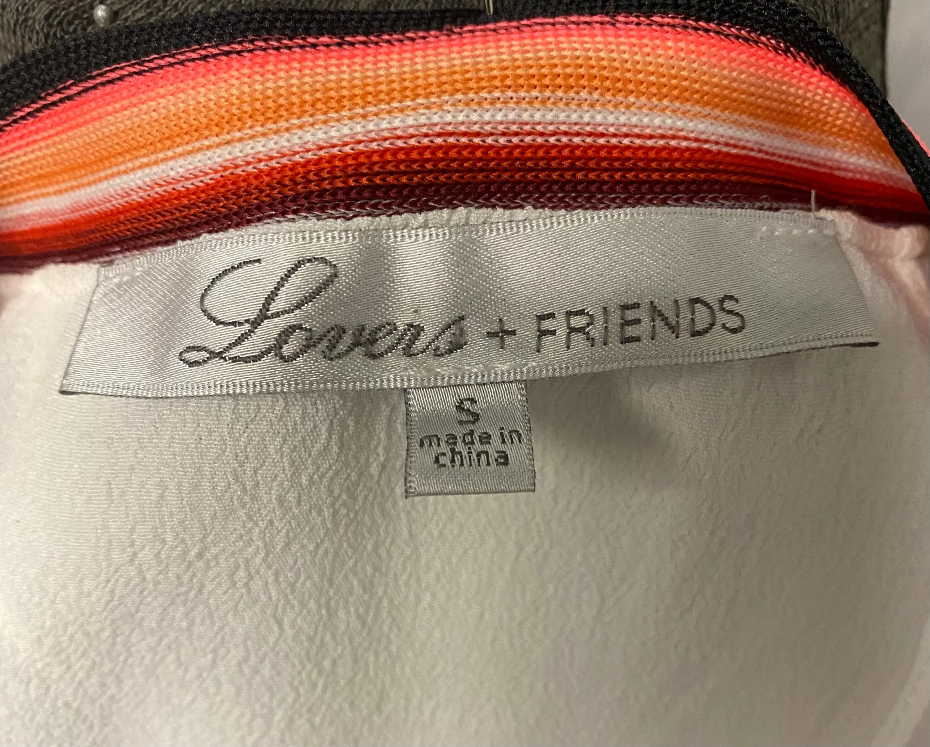 LOVERS & FRIENDS Crop Tank Top With Open Back White And Orange Size Small