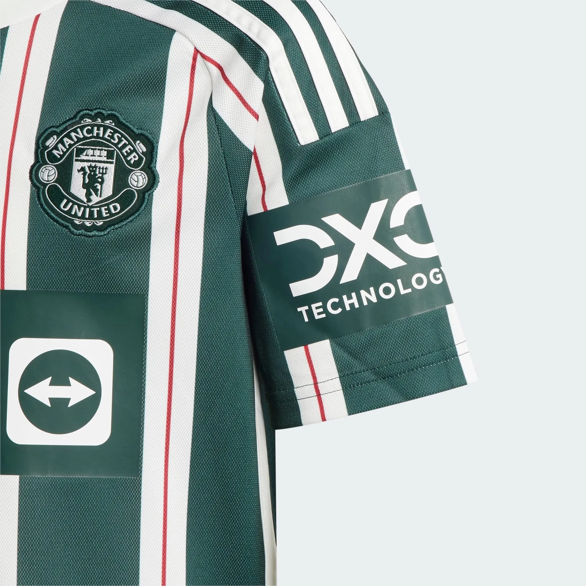 MANCHESTER UNITED 23/24 AWAY JERSEY KIDS - Green Night / Core White / Active Maroon