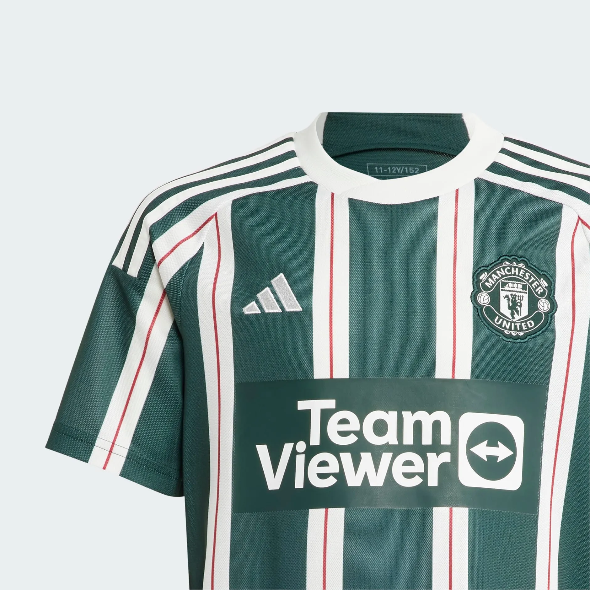 MANCHESTER UNITED 23/24 AWAY JERSEY KIDS - Green Night / Core White / Active Maroon