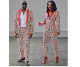Matching Fashion Plaid Mens and Women Suit
