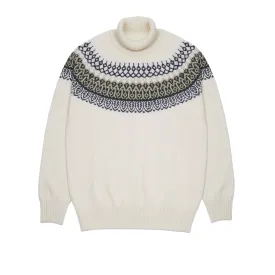 McGeorge of Scotland Raglan Fair Isle Rollneck Jumper