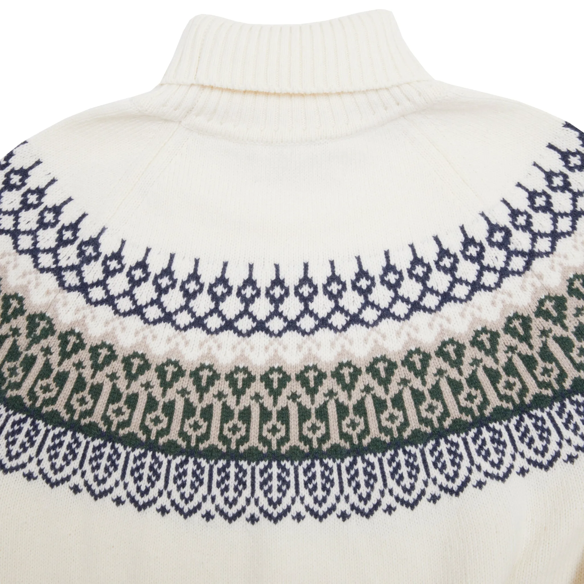 McGeorge of Scotland Raglan Fair Isle Rollneck Jumper